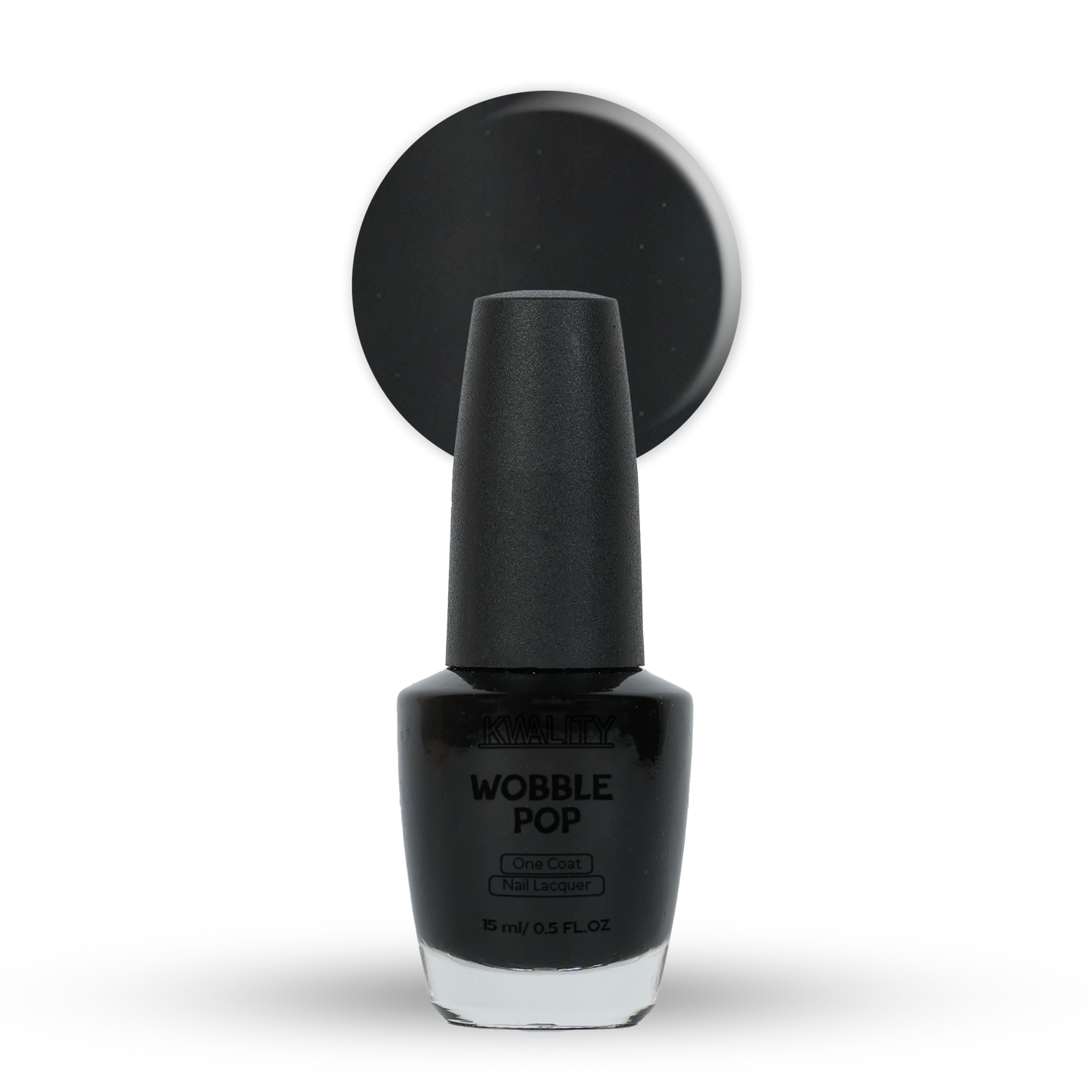 Wobblepop Nail Paint Black Matte - 15ml