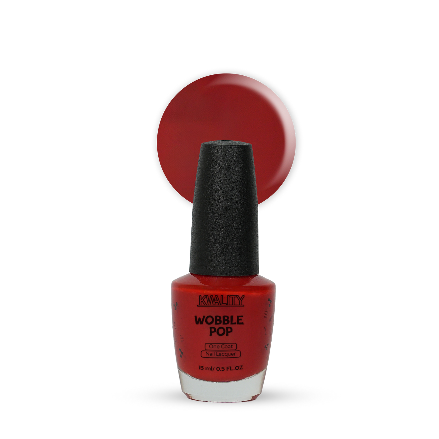 Wobblepop Nail Paint Naughty Red - 15ml