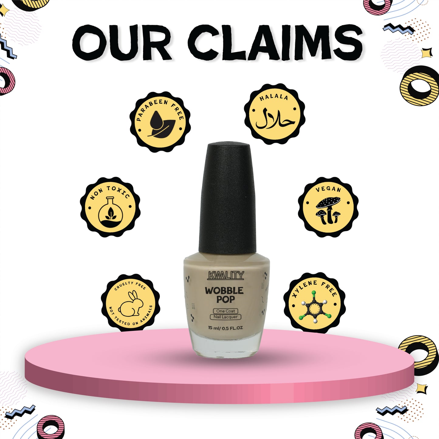 Wobblepop Nail Paint Sand Storm - 15ml