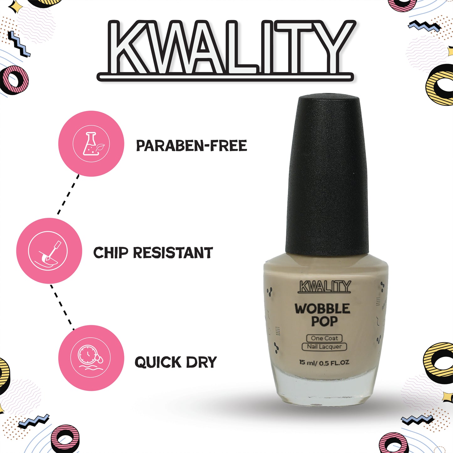 Wobblepop Nail Paint Sand Storm - 15ml