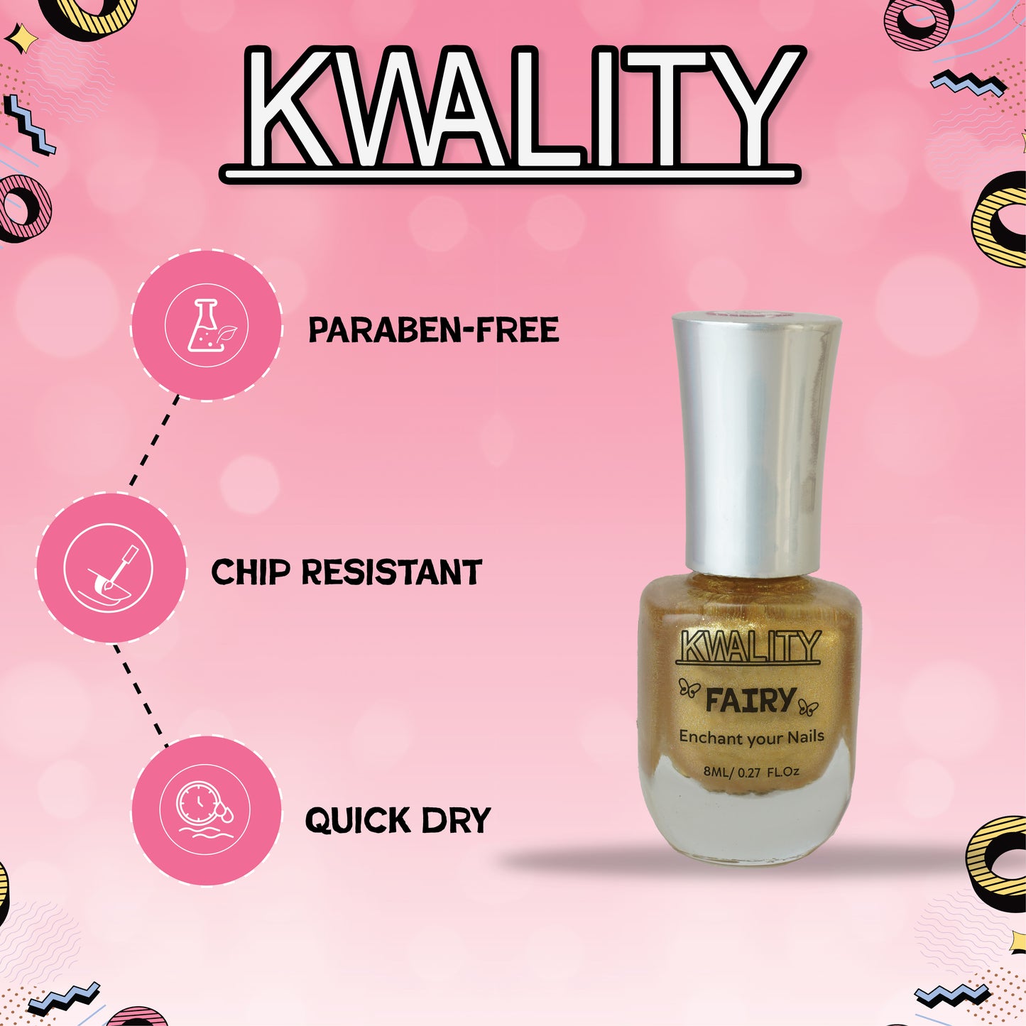 Fairy Nail Paint Toffee Gold - 15ml