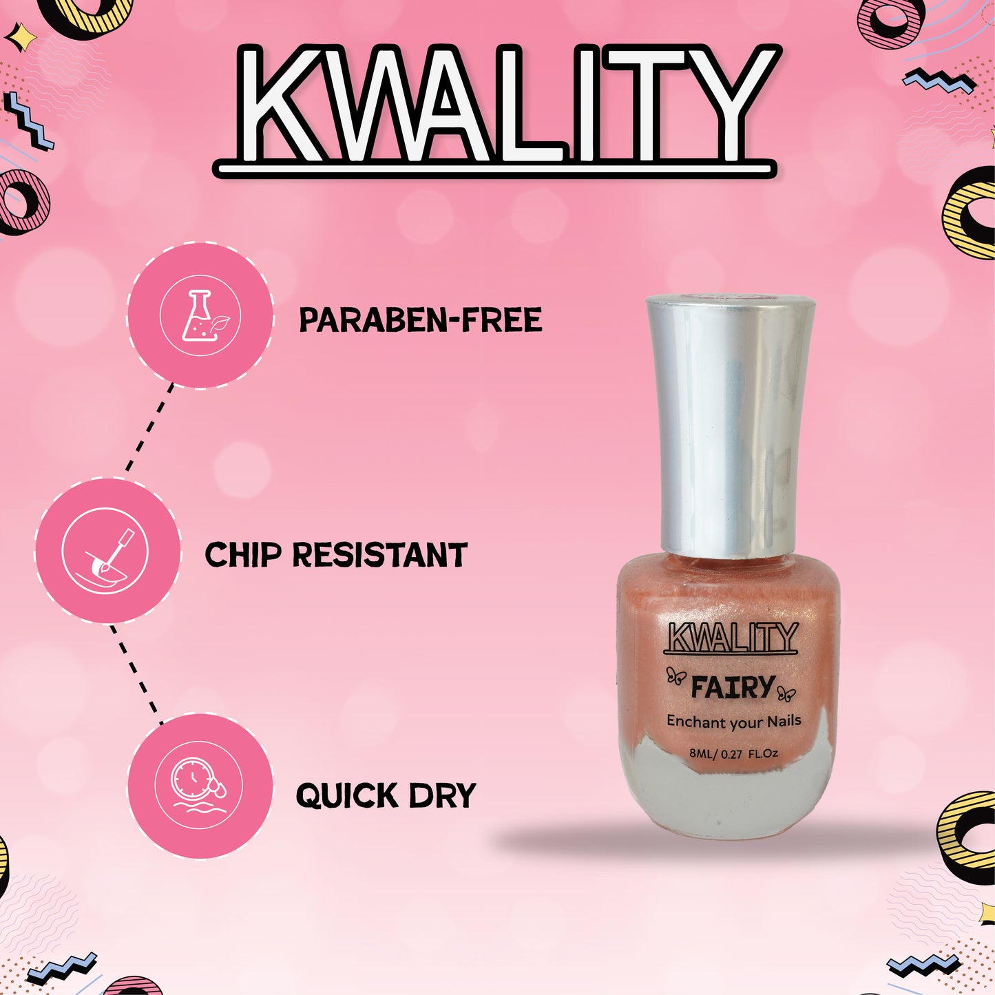 Fairy Nail Paint Pastel Peach - 15ml