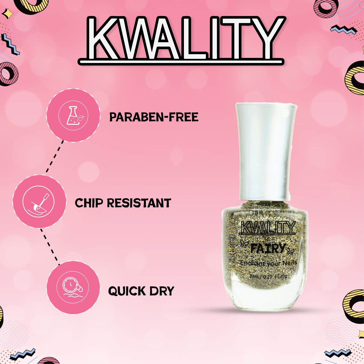 Fairy Nail Paint Obsidian Gold - 15ml