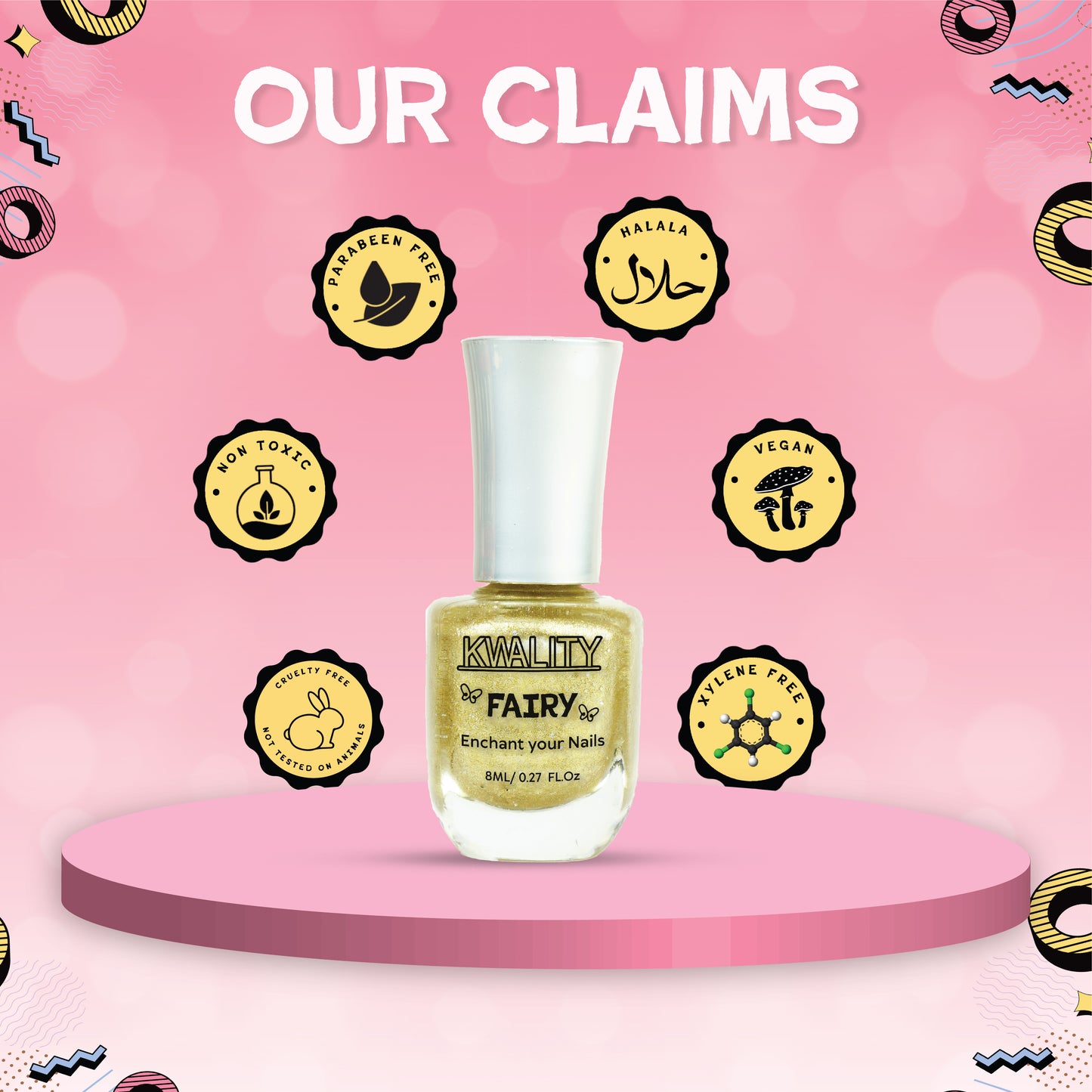 Fairy Nail Paint Jonquil Gold - 15ml
