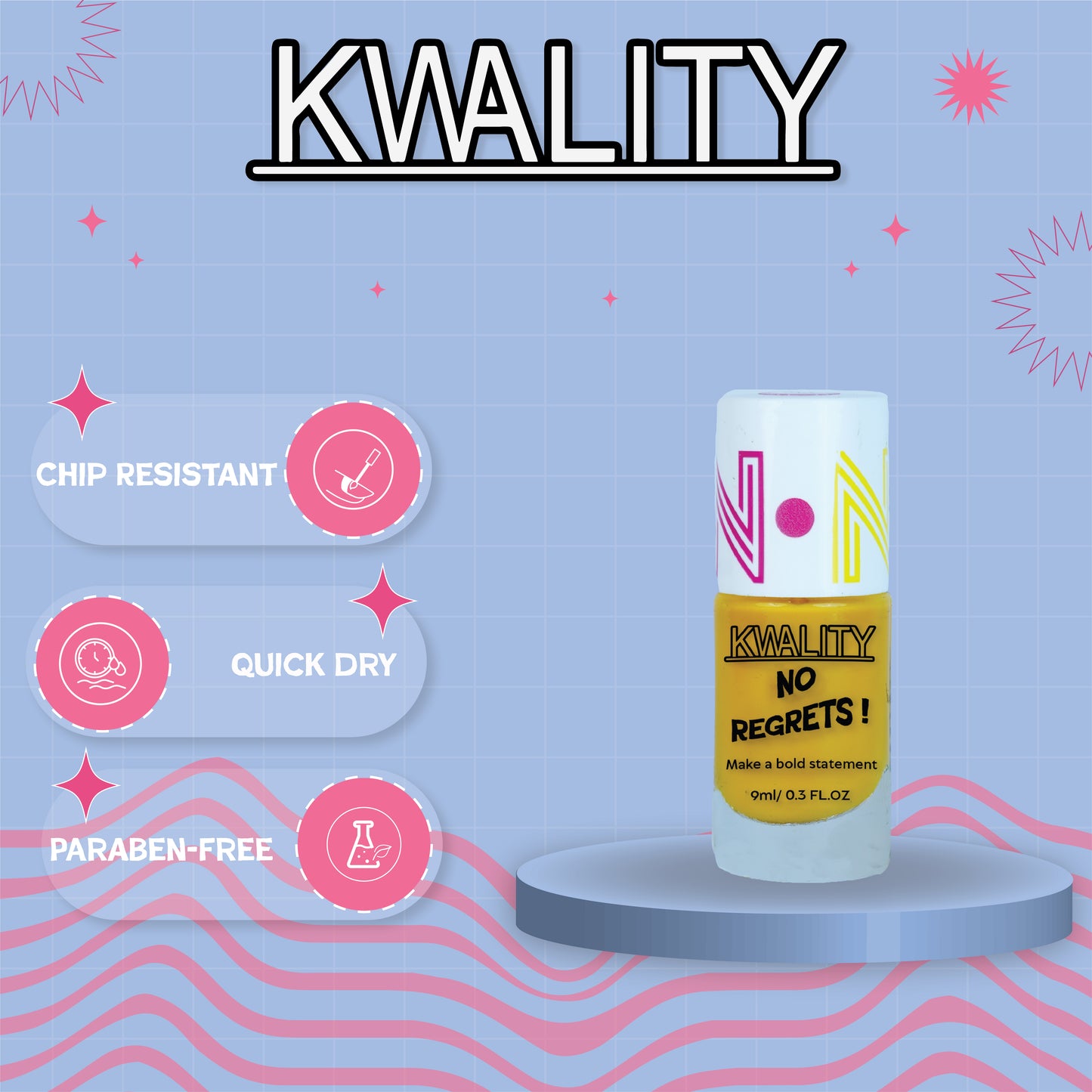 No Regret Nail Paint Canary Lagoon - 15ml