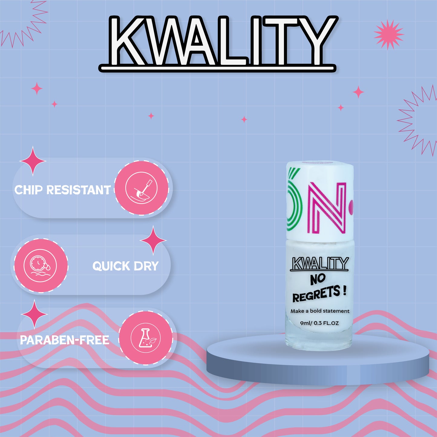 No Regret Nail Paint Snow White - 15ml