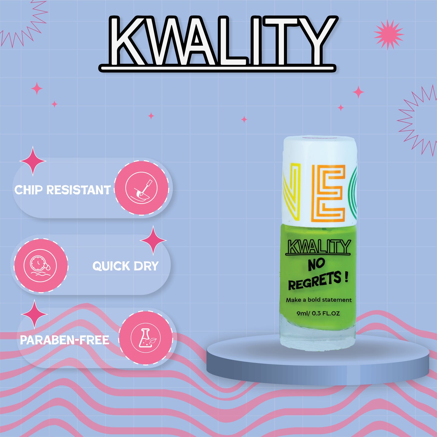 No Regret Nail Paint Zesty Pear - 15ml