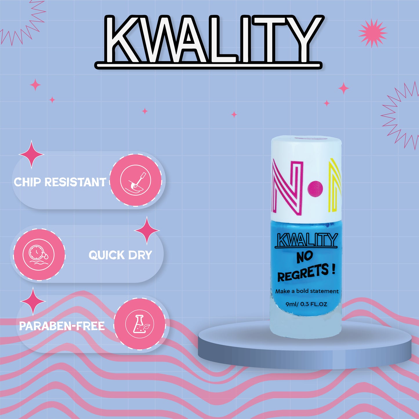 No Regret Nail Paint Pacific Pop - 15ml